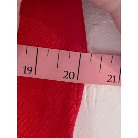 Vintage Jennifer Eden Red Sleeveless Maxi Dress Faux Button Slit High Neck 90s - Picture 15 of 16